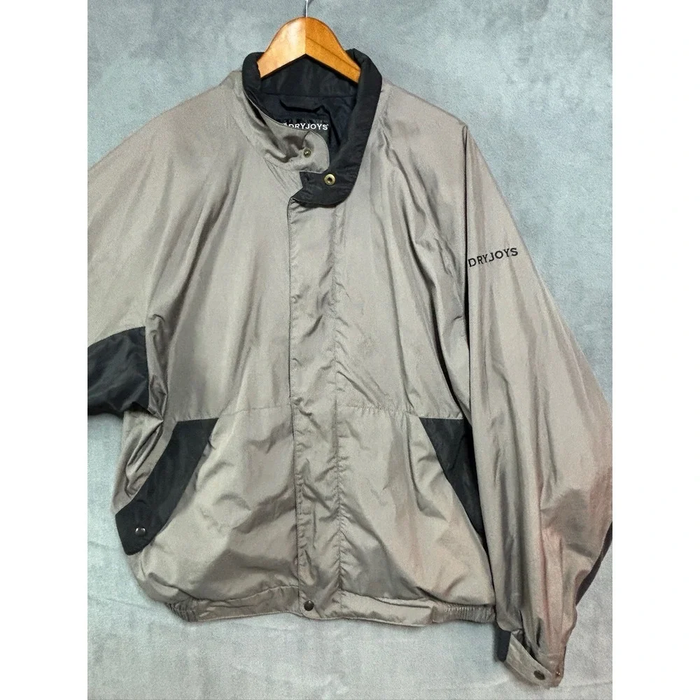 FootJoy Dry Joys XL Black Gray Windbreaker Rain Golf Jacket